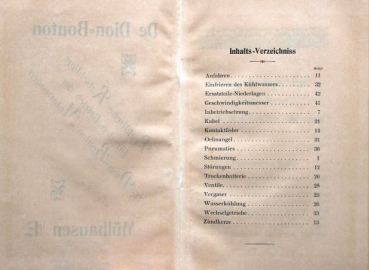De Dion Bouton Cars "Praktische Ratschlaege" 1910 Owner Manual (2318)